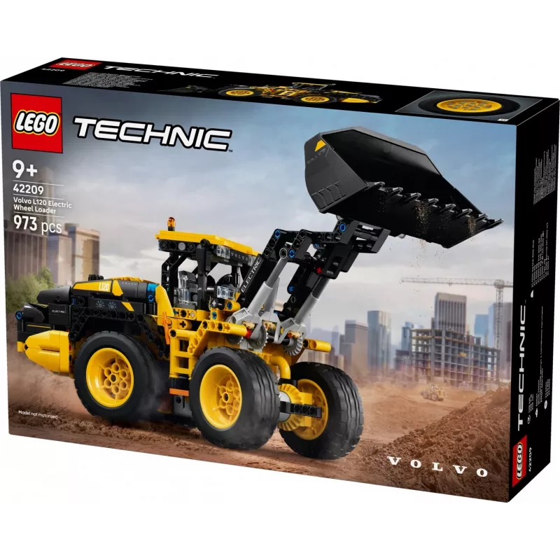LEGO Technic Volvo L120 elektrický nakladač model 42209, 973 dielov, pre deti od 9 rokov, 140×110×350 mm