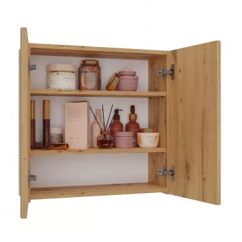 Kúpeľňová nástenná skrinka top e shop POLA 2DL ARTISAN — nástenná dub, 600×220×600 mm, 3 police