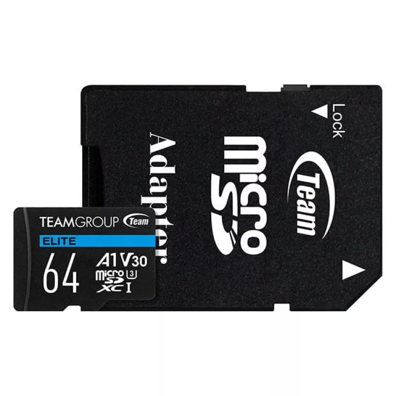 Flash karta Micro-SD 64GB-XC Team Elite A1 V30 - Micro SD (TEAUSDX64GIV30A103)