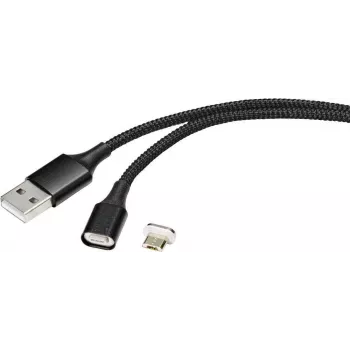 Renkforce RF-4746074 USB kábel 1 m USB 2.0 USB A Micro-USB B čierna (RF-4746074)