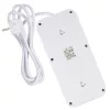 Predlžovacia zásuvka MACLEAN MCE389 W — 6 zásuviek, 4×USB-A, 1×USB-C, 2500W, 110–240V, 1,5 m kábel, biela