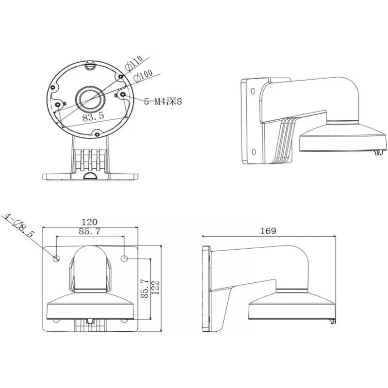 Hikvision Digital Technology DS-1272ZJ-110 držiak príslušenstva bezpečnostnej kamery