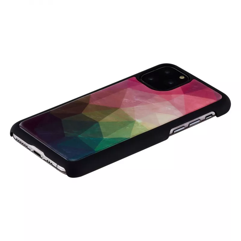 Ochranné puzdro na smartphone iKins pre iPhone 11 Pro s dizajnom vodných kvetov, čierna