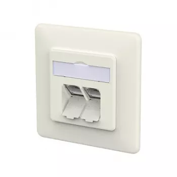 METZ CONNECT zásuvka E-DAT C6A LSA++ 2 port UP čistá biela