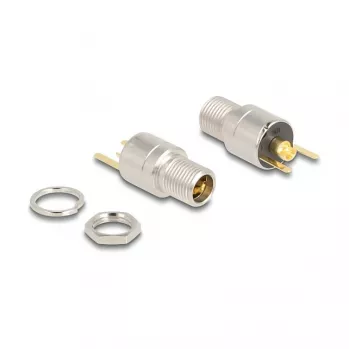 DeLOCK prípojka DC 5,5 x 2,5 mm konektor samica zabudovateľná zásuvka spájkovacia verzia 20 V 15 A