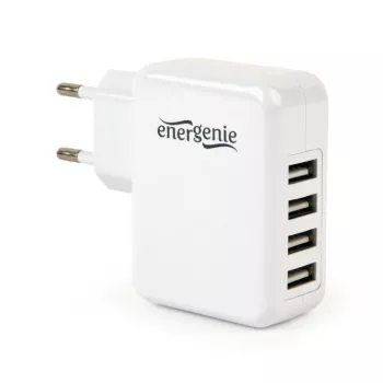 USB nabíjačka univerzálna biela/4-portová EG-U4AC-02 GEMBIRD