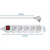 Esperanza ELK215W rozbočovač 3 m 5 AC zásuvka(y) interiér biely