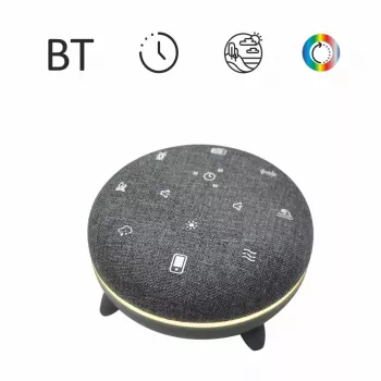 Prenosný reproduktor MANTA SPK03-GR Szumi-GO — zelený, Bluetooth, zvuky spánku pre bábätká, časovač, RGB podsvietenie, 12,5×7,5×12,5 cm