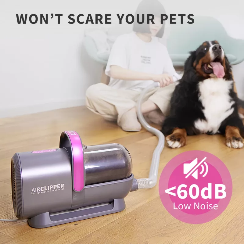 PETKIT AirClipper 5-in-1 LM4 súprava na starostlivosť o srsť zvierat s vysávačom, sivá/biela