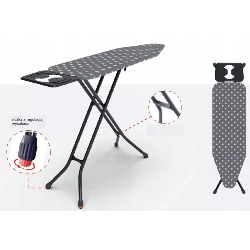 ŽEHLIACA DOSKA 120x38cm PROMIS PKD50 STAR stabilná s výškovo nastaviteľnou stabilitou
