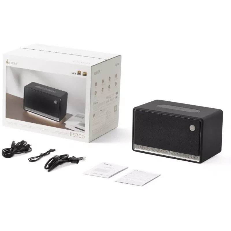 Párty reproduktor Edifier ES300 čierny – 2-pásmový, 60 W RMS, Bluetooth LDAC/SBC, USB-A, otočný ovládač
