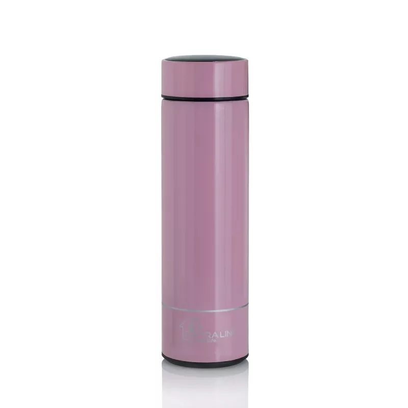 Extralink Smart Travel Mug ružový, termoska s LED displejom