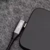 Akyga AK-USB-58 zahnutý kábel USB-C na USB-A, 30 cm, 60 W, pletený, čierny
