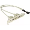 Slotbracket 1x interný USB 5-pin na 2x externé USB 2.0 DeLOCK 71000
