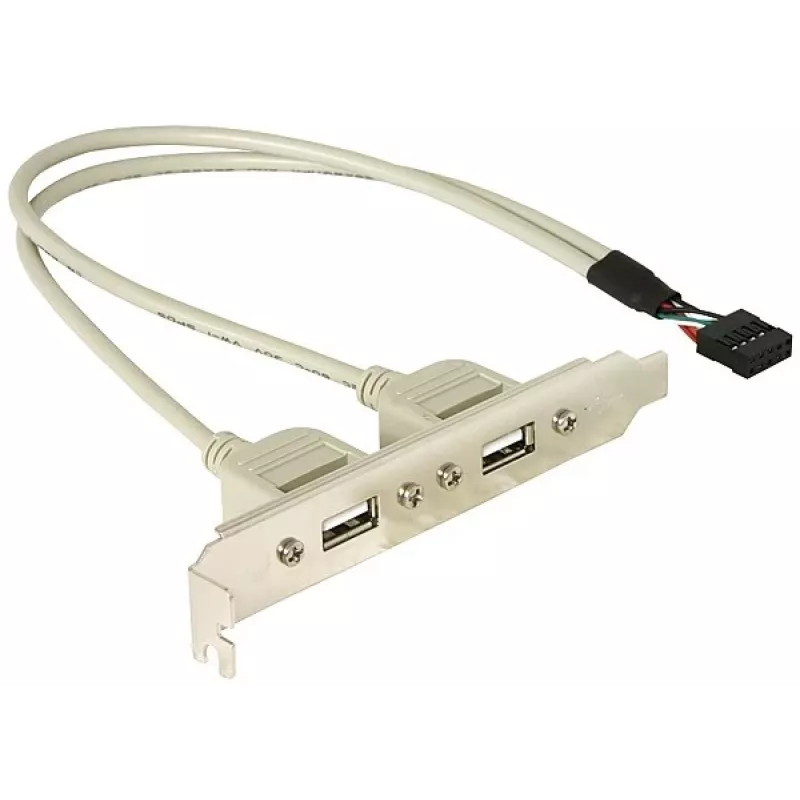 Slotbracket 1x interný USB 5-pin na 2x externé USB 2.0 DeLOCK 71000