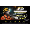 Čelová lampa Nitecore HU2000, 10 LED, USB nabíjateľná lítium-iónová batéria, hliník+polykarbonát, IP68 vodotesná