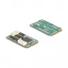 Interná RS-232 rozhranová karta DELOCK 95278 — Mini PCI Express host, 4× RS-232 výstupy, FIFO 256 B, 30×51×10 mm