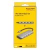 USB-C hub DELOCK 64323 — USB 3.2 Gen 2 Type-C host, HDMI + 2× USB-A + 2× USB-C, 10 Gbit/s, sivý