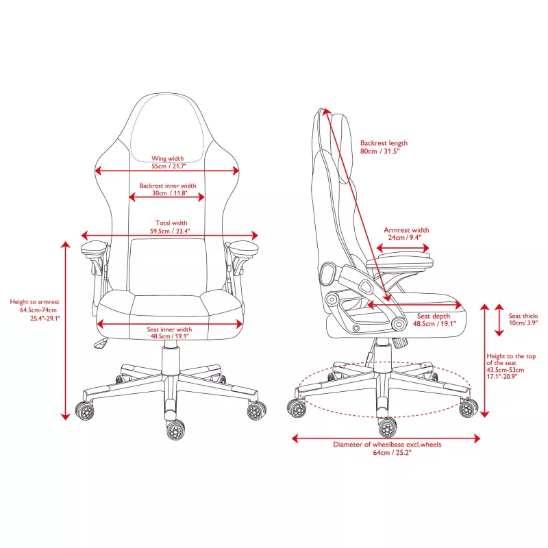 Deltaco DC130 herná stolička Soft Woven Mesh čierna (GAM-180)