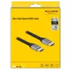 Delock Ultra High Speed HDMI kábel 48 Gbps 8K 60 Hz sivý 2 m certifikovaný