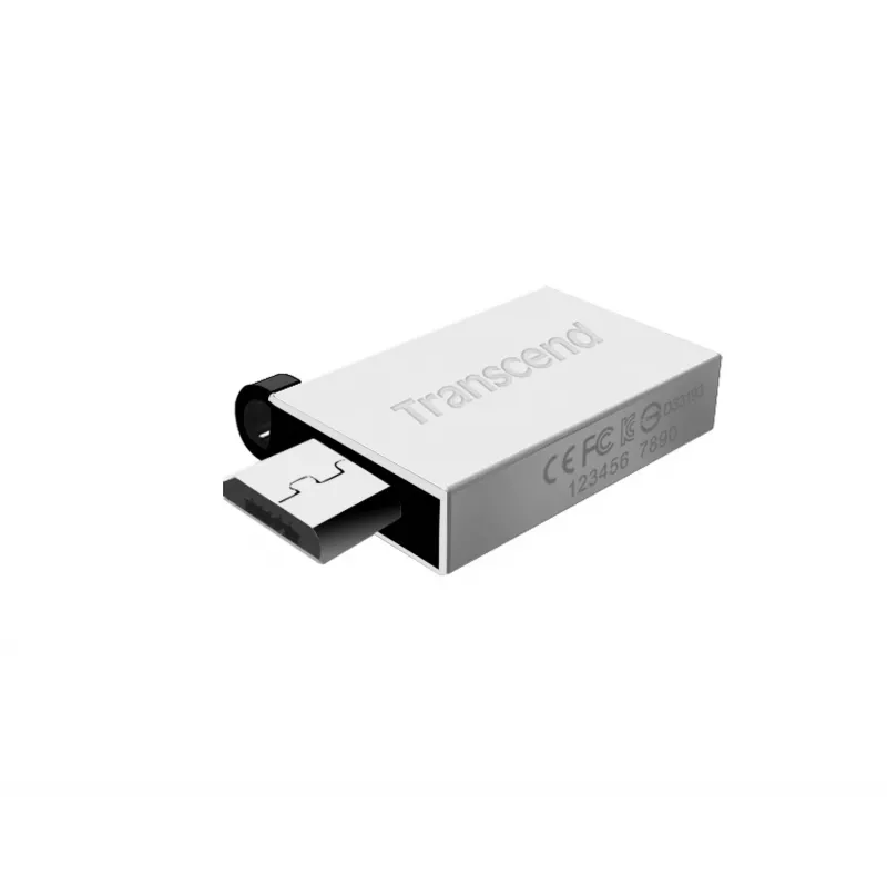 Transcend JetFlash Mobile 380 - USB flash disk - 16 GB - USB 2.0 - strieborná (TS16GJF380S)