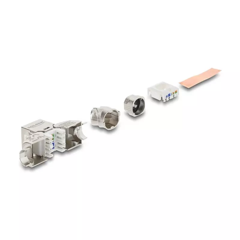 RJ45 Keystone modul konektor samica Cat.6A DELOCK 90798 — LSA pripojenie