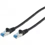 Patch kábel CAT6a S/FTP RJ45, 1 m, čierna, No name