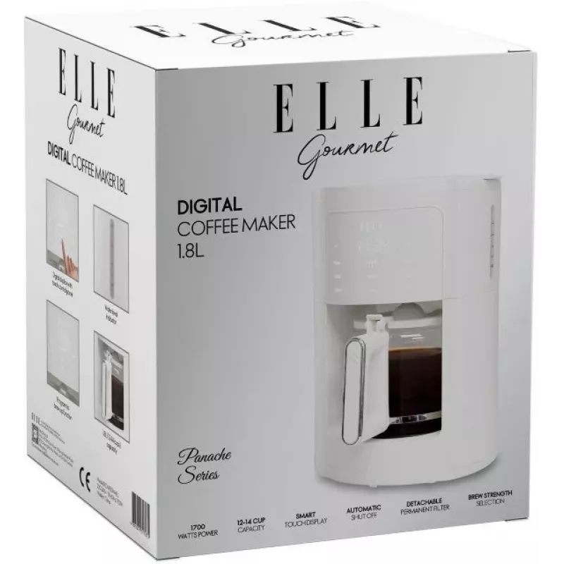 Prekvapkávací kávovar Elle EKCMP301WHEU 1,8 l biely filtrový kávovar