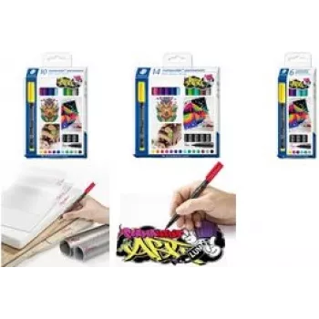 Permanentný marker Staedtler Lumocolor 317 C10 farby sortiment 10 kusov