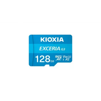 MicroSDXC karta Kioxia EXCERIA G3 128 GB UHS-I U3 V30 – 160/50 MB/s, Class 10, modrá