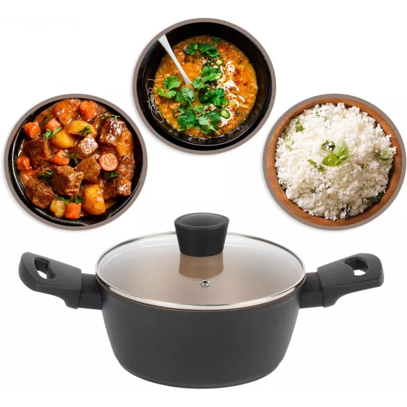 Hrniec Russell Hobbs RH01669BEU7 20 cm, čierny, vnútro z nehrdzavejúcej ocele