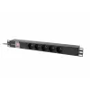 Lanberg PDU-05E-0200-IEC-BK jednotka rozvodu napájania (PDU) 5 AC výstupov 1U čierna