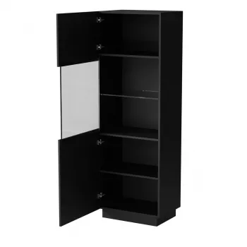 Vitrínová skrinka Cama LIVERTI 59,5×42×178 cm čierna — stojaca vitrína