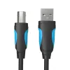 USB 2.0 A na USB-B kábel Vention VAS-A16-B500, 5 m, čierny, konektor-konektor, 480 Mbit/s