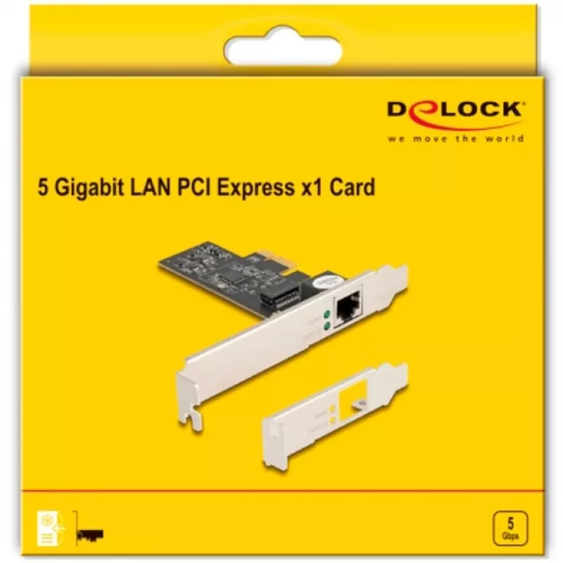 DeLOCK PCI Express x1 karta 81260 1 x RJ45 5 Gigabit LAN RTL8126