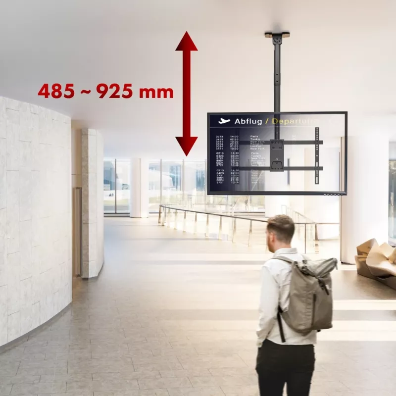 Stropný držiak na TV MACLEAN MC-112B, max. nosnosť 60 kg, naklápací a otočný