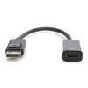 DIGITUS adaptér, DisplayPort konektor samec - HDMI A konektor samica DisplayPort Standard 1.1a, certifikát UL20276, AWG28 (DB-340400-001-S)
