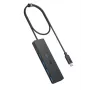 USB hub Anker Ultra tenký A8309G11 — USB Type-C host, 3× USB 3.2 Gen 1 Type-A, kompaktný 103×30×10 mm, čierny