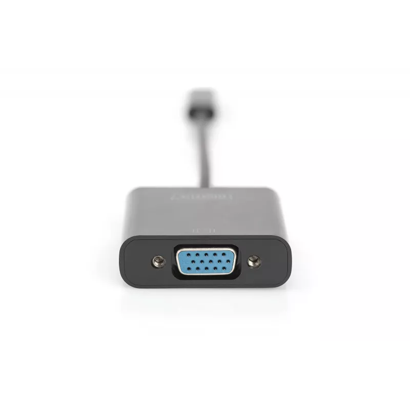 DIGITUS DA-70853 USB-C na VGA adaptér, Full HD 1080p, čierny