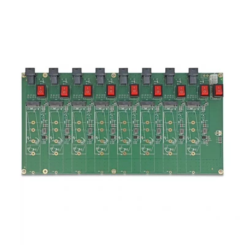 Delock testovacia doska M.2 pre 8x M.2 NVMe Key M SSD, SFF-8643, 61073
