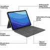 Puzdro s klávesnicou Combo Touch US iPad Pro 11 1,2,3 Gen sivé
