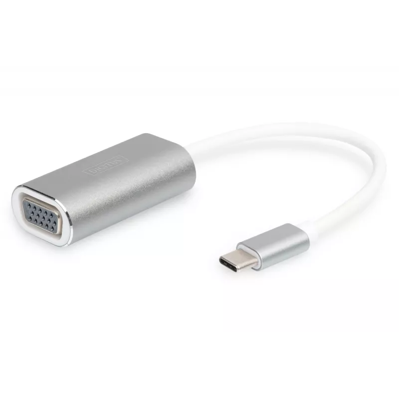 DIGITUS DA-70837 VGA adaptér 1080p FHD na USB 3.0 Type-C, hliník