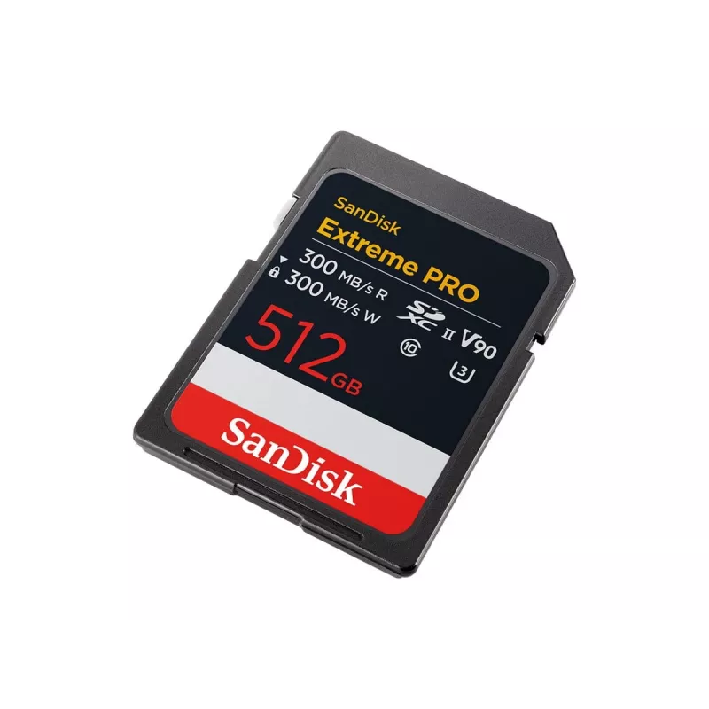 SanDisk Extreme Pro - flash pamäťová karta - 512 GB - Video Class V90 / UHS-II U3 / Class10 - SDXC UHS-II