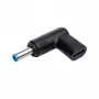 Akyga AK-ND-C09 nabíjací adaptér USB-C na DC 4,5 x 3,0 mm + kolík pre notebooky, 18,5-20 V, 100 W, pre HP