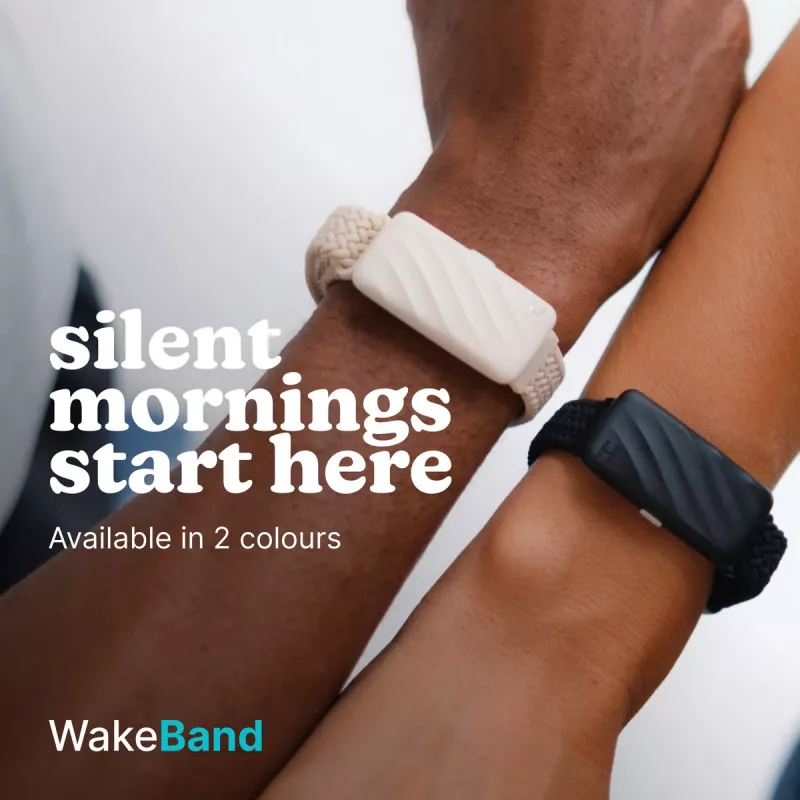 Homedics SS-WB100BK-WW WakeBand, váš tichý budík, čierny