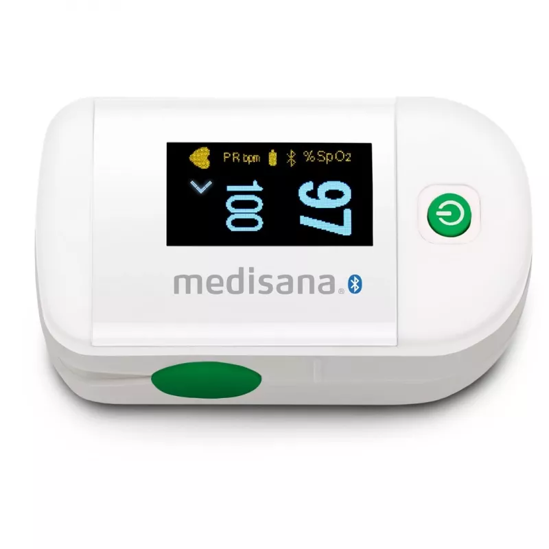 Medisana PM 100 Connect pulzný oxymeter, sivá/biela
