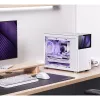 Jonsbo D31 Screen Micro-ATX počítačová skriňa, tvrdené sklo, biela