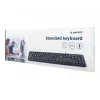 Klávesnica Gembird KB-U-103-RU kancelárska USB QWERTY anglická ruská čierna