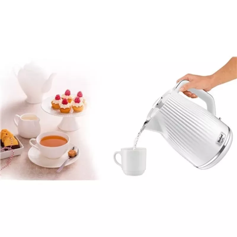 Elektrická kanvica Tefal KO250130 — objem 1,7 L, 2400 W, biela