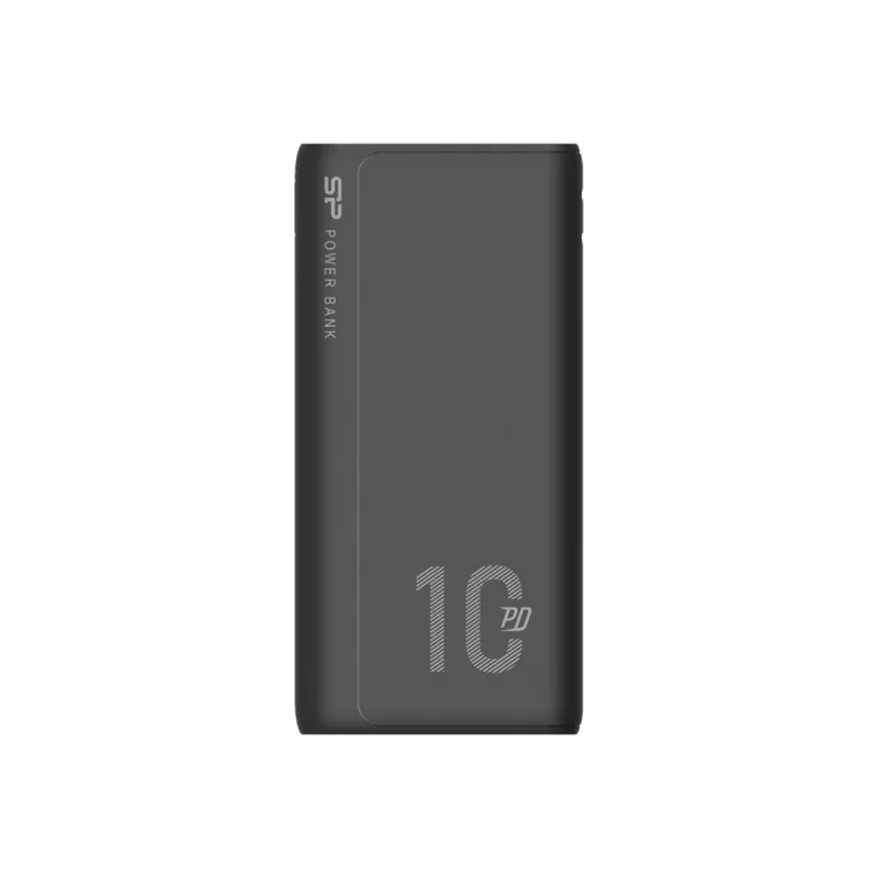Powerbank Silicon Power QP15 10000 mAh, LiPo, 2x USB-A + 2x USB-C, Micro-USB vstup, čierna